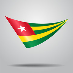 Togolese flag background. Vector illustration.