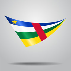 Central African Republic flag background. Vector illustration.