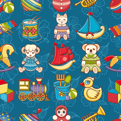 Child toy seamless pattern. Design element
