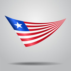 Liberian flag background. Vector illustration.