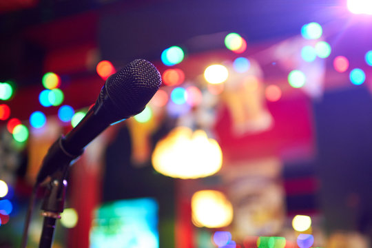 Microphone in concert hall