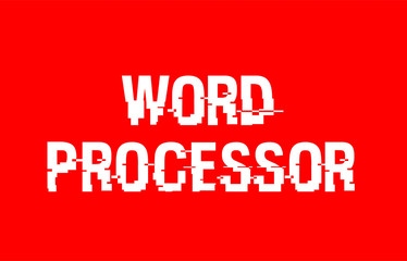 word processor text red white concept design background