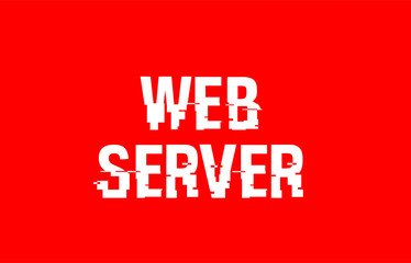 web server text red white concept design background