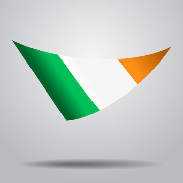 Irish flag background. Vector illustration.