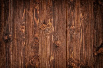Obraz premium Wood plank brown texture background close up