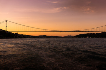 Fototapeta na wymiar Brücke der Märtyrer des 15. Juli - Bosporus Brücke Istanbul