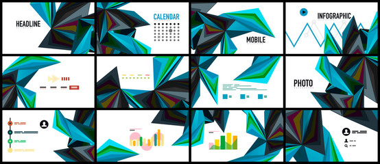 Modern triangle presentation template