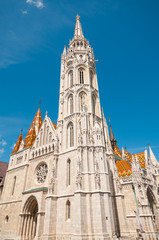 Fototapeta na wymiar Matthias church at Buda Castle in Budapest, Hungary