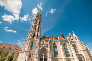 Obraz premium Matthias church at Buda Castle in Budapest, Hungary