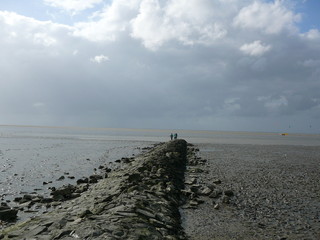 the northern sea at low tide