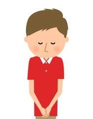 介護スタッフ　ホームペルパー　おじぎ