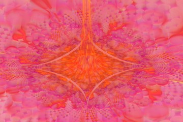 Rendered Abstract Colorful fractal flower