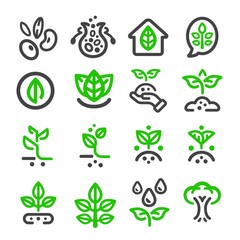 plant thin line icon