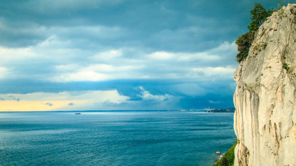 Storm is coming in the gulf of Trieste