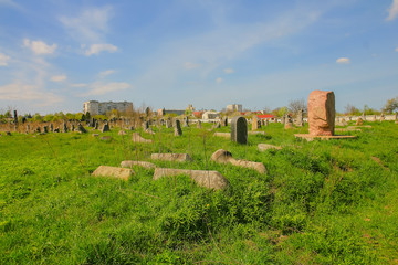 Fototapeta na wymiar Old Jewish cemetery in Chernivtsy