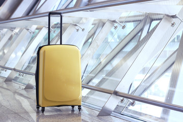 Beautiful yellow suitcase