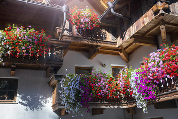 The facade of a typical Bavarian house