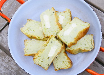 palet de courgettes aux fromage crémeux