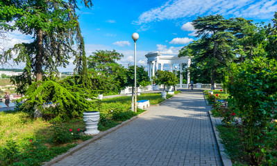 Square of soldiers-internationalists with rotunda in Sevastopol, Crimea