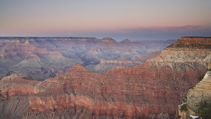 View from Mather Point at Sunset, Grand Canyon NP, Arizona, USA