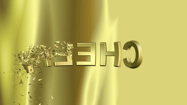 Digital 3D Animation of rotating and exploding Text