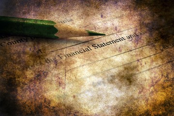 FInancial statement grunge concept