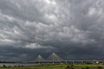 "Clark Bridge Storm Clouds"