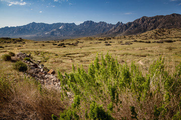 Desert Landscape of White Sands Missile Range in New Mexico
