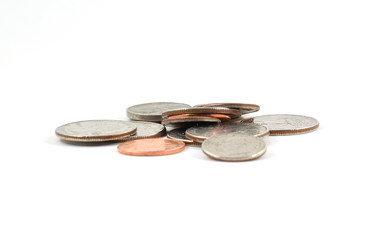 Pile of American coins