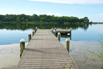 Obraz premium Early Morning on Bayou Texar in Pensacola, Florida