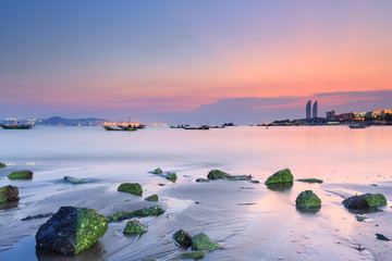 Xiamen Huandao Road Seascape Sunset
