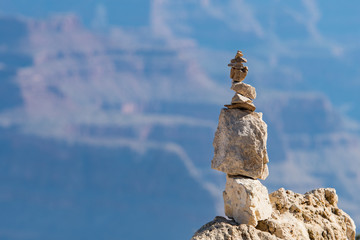 Thin Rocks in Cairn Stack