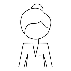 Woman profile cartoon