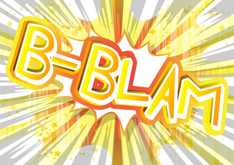 B-Blam - Vector illustrated comic book style expression.