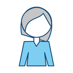 Woman profile cartoon