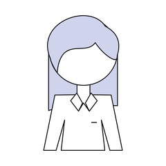 Woman profile cartoon