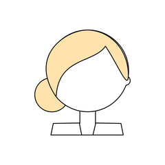 Woman profile cartoon