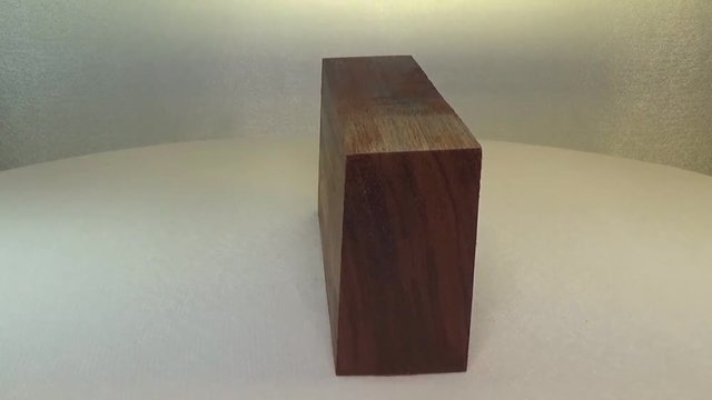 Rotating the block of wood bubinga.