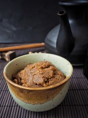 Miso paste with tea pot