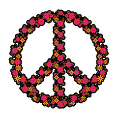 Hippie peace symbol