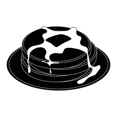 plate with pancakes icon