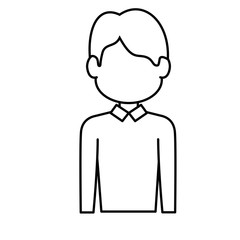Man profile cartoon
