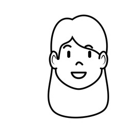 Obraz na płótnie Canvas Woman profile cartoon