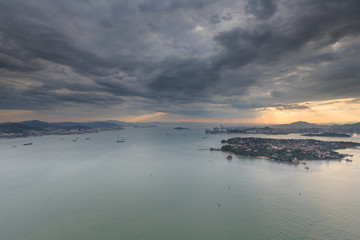 Obraz na płótnie Canvas Xiamen Gulangyu Island Panoramic View Of The Island