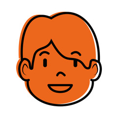 cartoon man face icon
