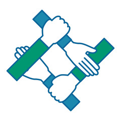 Hands teamwork symbol