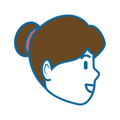 Obraz premium Woman profile cartoon