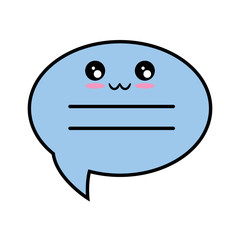 Obraz premium kawaii speech bubble icon