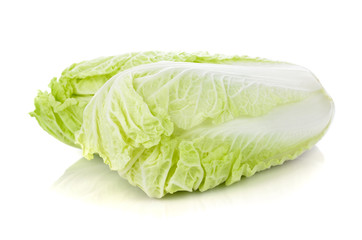 Fresh napa (chinese) cabbage isolated on white