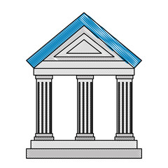Obraz premium Bank building symbol